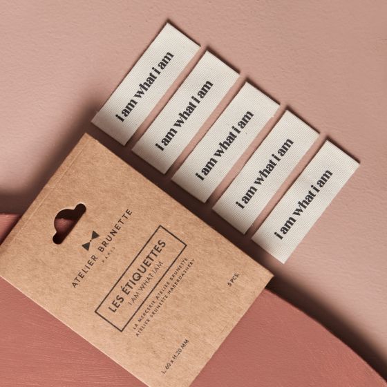 Atelier Brunette - 'I Am What I Am' Sewing Label | Set of 5